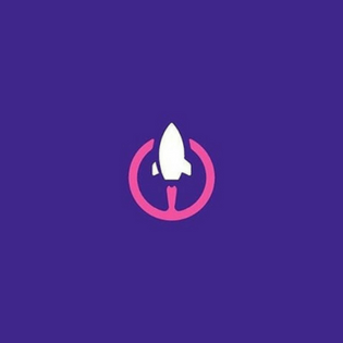spaceship logo design by rachouan